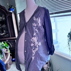 Motherhood Blue Denim Shirt